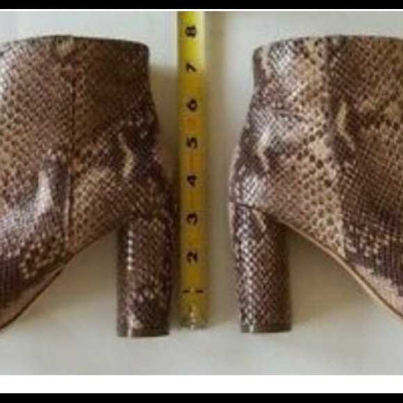 INC International Concepts Taytee tan & brown snakeskin print ankle boots - Picture 9 of 9